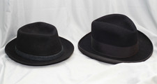 Chapeaux d'homme en feutre noir Motsch et Flécher