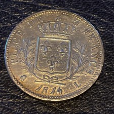 Pièces Argent 5 Francs Louis XVIII 1814 L