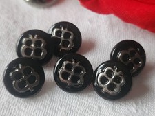 Lot 6 boutons anciens en verre