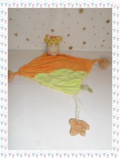 ㊲ - Doudou  Plat Losange Girafe Jaune Orange Vert Beige  Titoutam