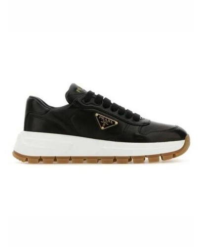 Prada basket cuir logo - basket,