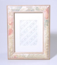 CADRE PHOTO CADRE BOIS 13x18 AVEC VERRE BOIS PEINT MOTIF FLORAL PASTEL 