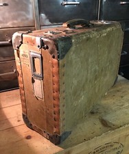 Ancienne Valise Bois Cuir