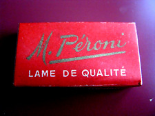 Ancienne Boite de 10 lames neuves de rasoir M.PERONI French Vintage