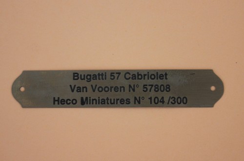 Heco miniatures plaque - heco,