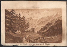 1830 Gravure aquatinte Vue du
