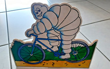 ancien Présentoir de comptoir carton Pneu Bibendum Michelin cycliste   20.5 CM