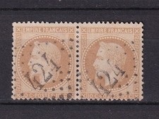 NAPOLEON N° 28B PAIRE OBL COTE 17€ / 2 SCANS 