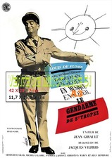Le Gendarme de Saint Tropez - Louis de Funès - peu courant- poster A3 plastifiée