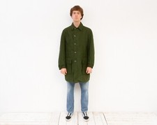 Suède Armée Vintage 60's Veste C48 Homme UK 44 Manteau Ue 54, Non Faux Fourrure