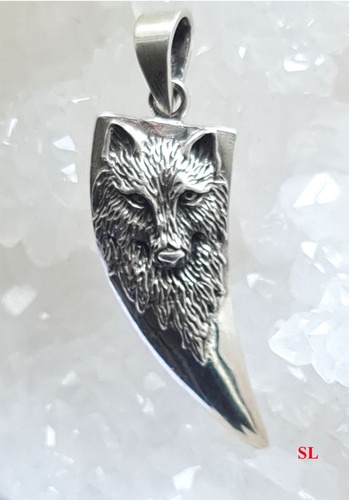 Pendentif loup forme dent - pendentif,