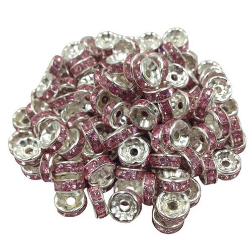 Perles rondelle strass - 20,