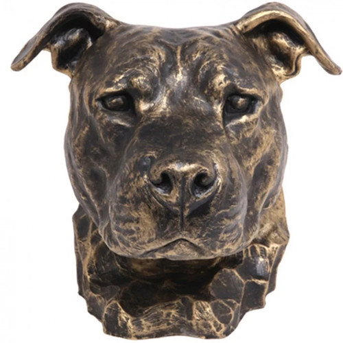 Statue tête chien en - statue,