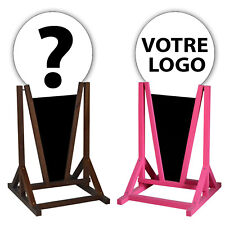 STOP TROTTOIR affichage publicitaire tableau en bois VOTRE LOGO PHOTO, DESIGN
