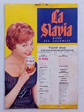 Ancien carton publicitaire tarif Bière SLAVIA brasserie COMÈTE Châlons-sur-Marne