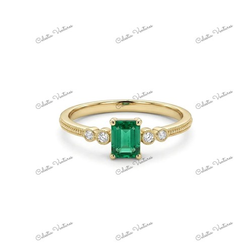 Bague argent 925 émeraude - argent,