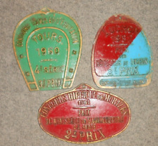 PLAQUES  CONCOURS HIPPIQUE chevaux équitation  vintage déco loft x 3