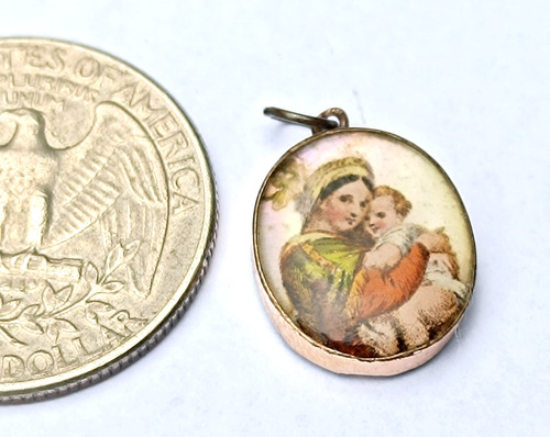 Médaille ancienne vierge - vierge, à