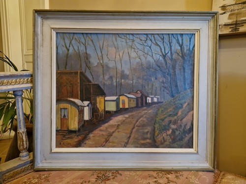 Peinture ancienne huile - peinture, sur