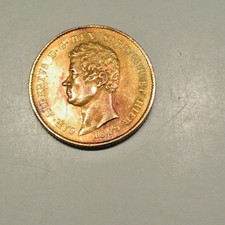 SARDAIGNE 20 LIRES OR/GOLD 1849 un portrait exceptionnel de qualité poids 6 g44