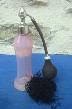 V70 TB Flacon Vaporisateur Cristal Marcel Franck Vintage Rose "irisé opalin"