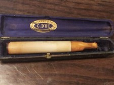 Ancien  Porte Cigare  Ambre et Écume dans Son Ecrin D'origine Article  Fumeurs
