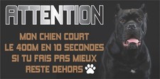 Plaque Attention au chien Cane Corso