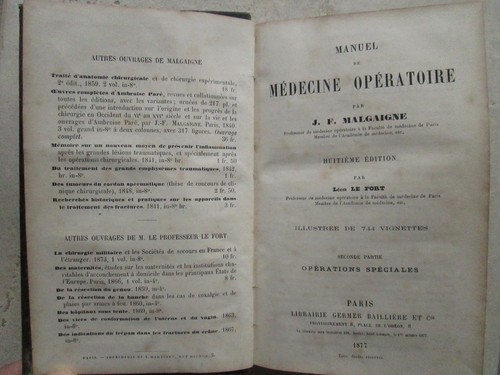Malgaigne manuel de medecine - manuel,