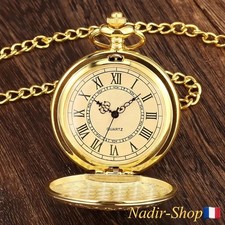 Montre de Poche Quartz Doré