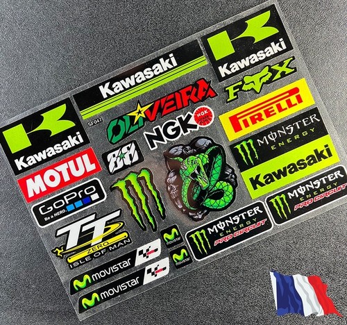 Autocollant sponsors moto - ,