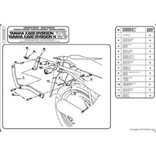 CADRE DE TOP CASE YAMAHA XJ600