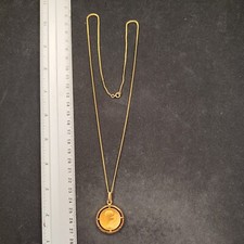 ENSEMBLE CHAINE COLLIER ET PENDENTIF RELIGIEUX PLAQUE OR REF15670J