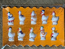 Série complète de 10 fèves PASQUIER La Famille des Oies en 2004