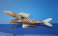 Ancien Poisson Sculpté Main