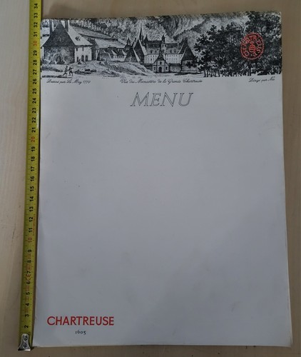 Rare menu vierge ancien - et,