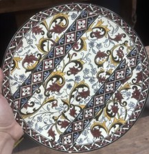 Gien Plat a Tarte Ancien Décor François Ier Gâteau