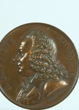 Ancienne médaille bronze portrait  de collection  J. Baptiste Rousseau Vivier