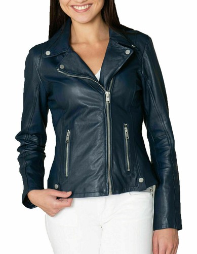 Blouson cuir motard - en,