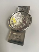VINTAGE 1 PESO ARGENT MEXIQUE PINCE A BILLETS MONEY CLIP SILVER