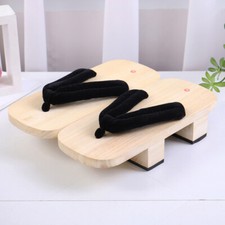 Homme Femme Bois Kimono Geta Sabots Tongs String Sandales Chaussures Pantoufles