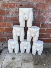 Lot De 6 Mannequins Buste Hanche Homme Blanc Vintage #C471