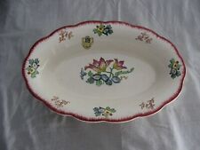 Très belle corbeille en faïence de Longwy, décor Marseille vers 1930