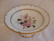 ANTIQUE FRENCH PARIS,HAND PAINTED PORCELAIN PEDESTAL DISH,19th CENTURY