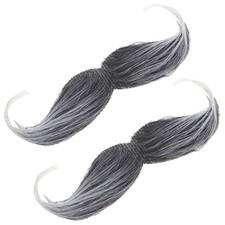  2 Pcs Mr Moustache Barbe Réaliste Fausse Realiste Fausses Moustaches