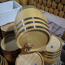 Seau à boire en fût de chêne vieilli de 1,5 L pour la maison, la table ou le