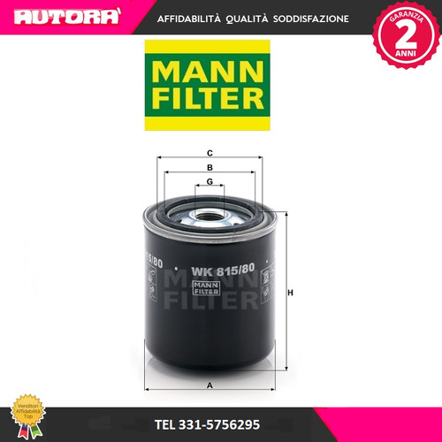 Wk81580 fuel filter mann - wk81580,