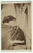 photo cdv d'époque 1865 femme