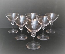 2930* daum france 6 verres vin blanc en cristal model boléro hauteur 10 cm 