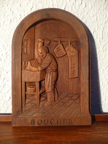 Ancien bois sculpté - sculpté, "