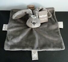 W9.* DOUDOU PLAT NATTOU LAPIN LAPIDOU GRIS ANTHRACITE NEUF AVEC ETIQUETTE